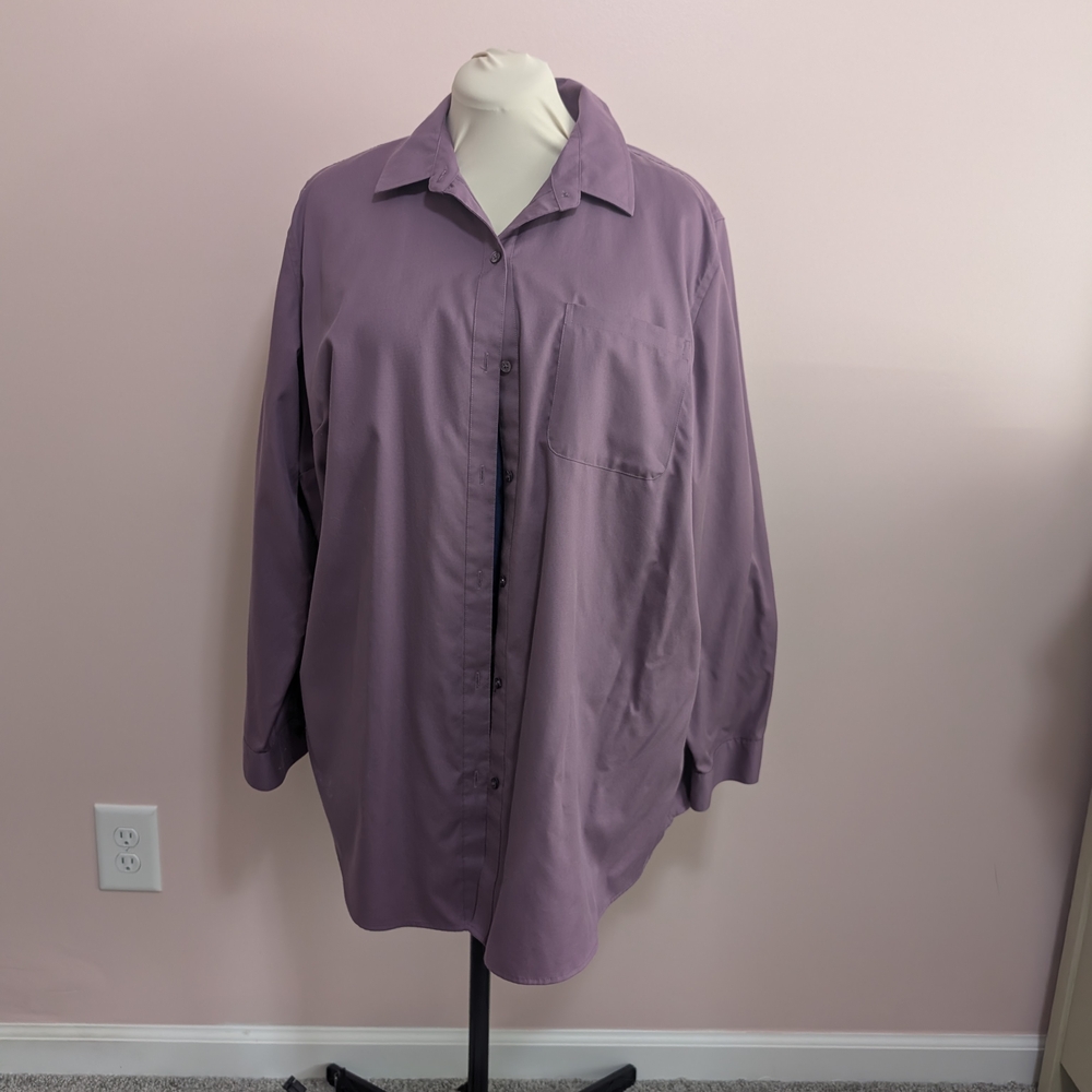 Coldwater Creek Lavender Button-Up Shirt Jacket